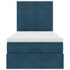 vidaXL Ottoman bed met matrassen 80x200cm fluweel donkerblauw