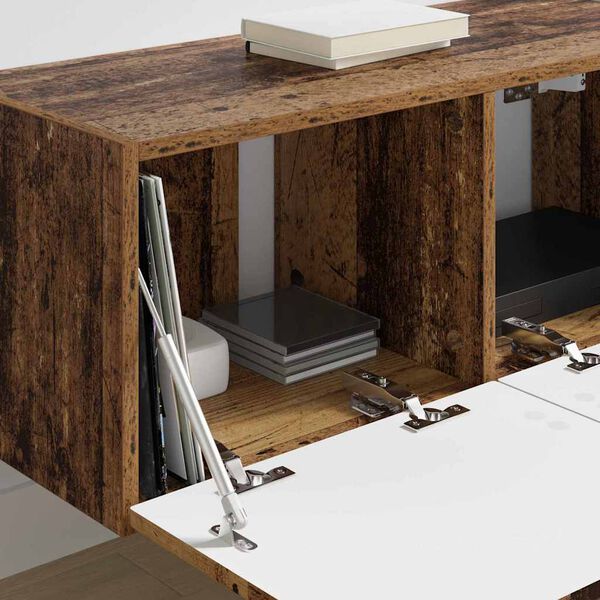 vidaXL TV Wandkast Oud Hout 60 x 31 x 29.5 cm Bewerkt hout