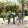 vidaXL Tuin eettafelset 5 pcs Antraciet Gepoedercoat staal