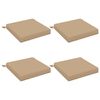 vidaXL Zitkussens SOEST 4 st 100% Polyester Zand 45 x 45 x 7 cm