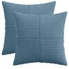 vidaXL Kussensloop 2 pcs ALMELO Blauw 40 x 40 cm corduroy