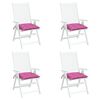 vidaXL Stoelkussens 4 st 50x50x7 cm oxford stof roze