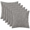 vidaXL Kussen 6 st HEERLEN Lichtgrijs 30 x 30 cm Microfiber Fleece