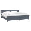 vidaXL Boxspring met matrassen fluweel donkergrijs 180x210 cm