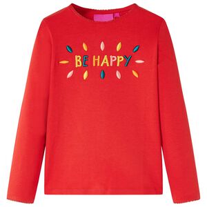vidaXL Kindershirt met lange mouwen 128 rood