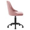 vidaXL Eetkamerstoelen draaibaar 2 st fluweel roze