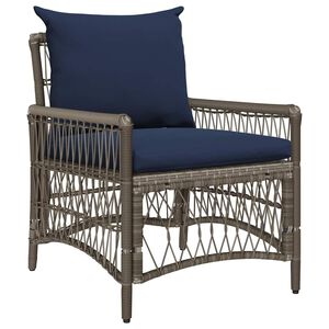vidaXL Tuinstoel Grijs poly rattan