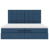 vidaXL Ottoman bed met matrassen 200x200cm stof blauw
