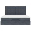 vidaXL Ottoman bed met matrassen en LED's 180x200cm fluweel