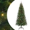 vidaXL Kunstkerstboom met 300 LED met standaard Groen 240 cm PE en PVC