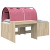 vidaXL Hoge Bed Frame met Bureau voor Kinderen 3 st Bewerkt hout