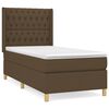 vidaXL Boxspring met matras stof donkerbruin 90x190 cm