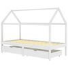 vidaXL Kinderbedframe met lades massief grenenhout 90x200 cm wit