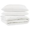 vidaXL Dekbed met kussen 3 pcs Wit Microfibre