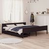vidaXL Bedframe met 2 lades massief grenenhout donkerbruin 200x200 cm