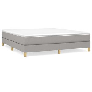 vidaXL Boxspring bed stof lichtgrijs 180x200 cm
