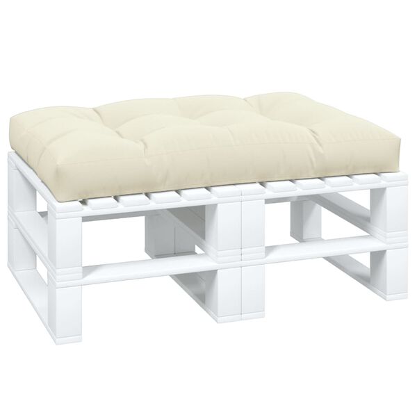 vidaXL Palletkussen 120x80x12 cm stof cr&egrave;mekleurig