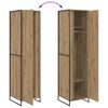 vidaXL Warderobe met opslag 2 pcs Ambachtelijk eiken 50 x 50 x 200 cm