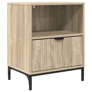vidaXL Nachtkastje Sonoma eiken 49 x 36 x 61 cm Bewerkt hout
