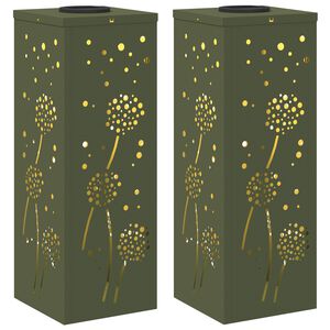 vidaXL Solar LED Pad Licht 2 st Warmwit 18 x 18 x 50 cm