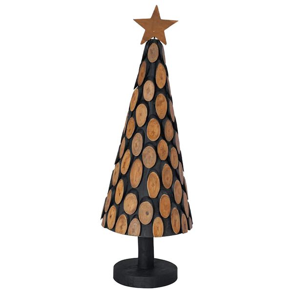 vidaXL Kerstboom met standaard Bruin 90 cm Massief teakhout