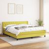 vidaXL Boxspring met matras stof groen 160x200 cm