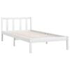 vidaXL Bedframe massief grenenhout wit 75x190 cm