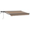 vidaXL Handmatige Luifelhouder met LED's Taupe 3,5 x 2 m