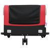 vidaXL Fietstrailer 45 kg ijzer zwart en rood