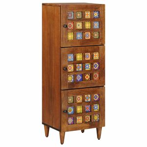 vidaXL Hoge kast Walnotenhout 40 x 33 x 110 cm Massief Mango Hout