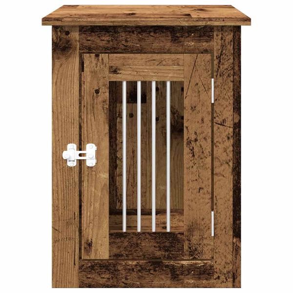 vidaXL Hondenbench 45x62x59 cm bewerkt hout oud houtkleurig