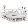 vidaXL Bed met boekenkast zonder matras grenenhout wit 120x200 cm
