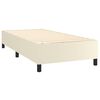 vidaXL Boxspring bed kunstleer cr&egrave;mekleurig 80x200 cm