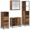 vidaXL Badkamermeubelset met lade 4 pcs Oud Hout Bewerkt hout