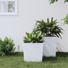 vidaXL Plantenbak met uitneembare bak rattan-look 21/32 L PP wit