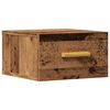 vidaXL Nachtkastje wandgemonteerd 35x35x20 cm oud houtkleurig