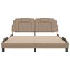 vidaXL Bedframe "Viana" zonder matras kunstleer cappuccinokleurig 160x200 cm