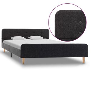 vidaXL Bedframe jute donkergrijs 140x200 cm