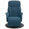 vidaXL Fauteuil met voetensteun verstelbaar fluweel blauw