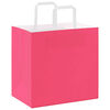 vidaXL Papieren zakken 250 st met hengsels 26x17x25 cm roze