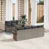 vidaXL Tuin Sofa Set met kussen 8 pcs Grijs poly rattan