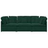 vidaXL Modulaire bank met kussens fluweel donkergroen
