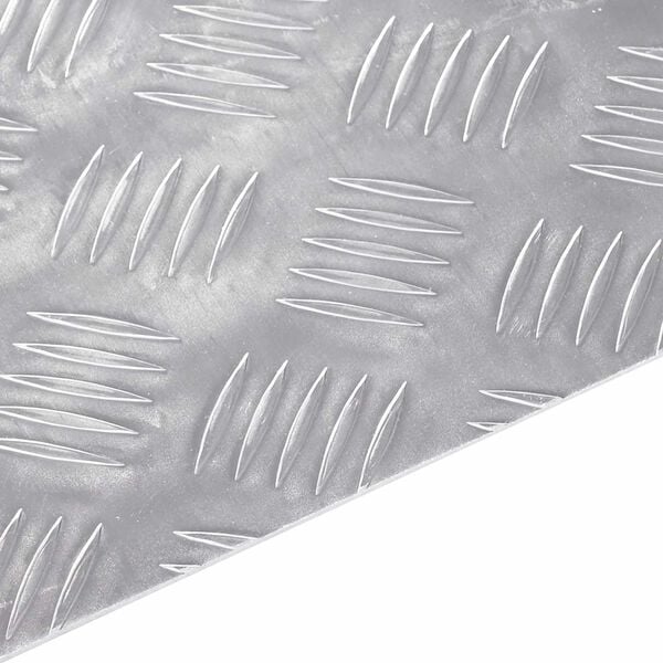 vidaXL Trap Tread Rechthoekig 2 pcs Zilver 50 x 25 cm Aluminium