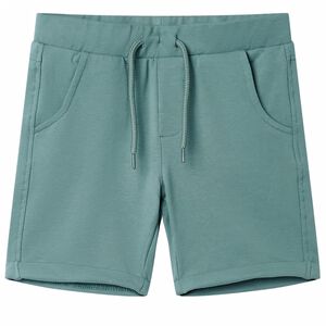 Kindershorts met trekkoord 128 oudpetrol