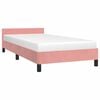 vidaXL Bedframe met hoofdeinde zonder matras 90x200 cm fluweel roze