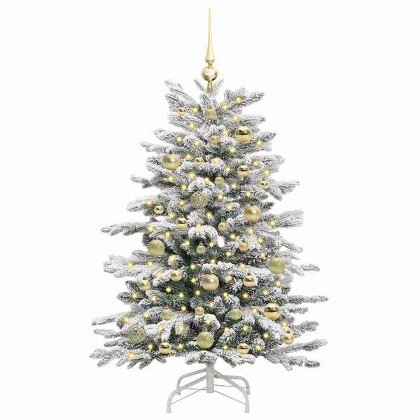 vidaXL Kunstmatige Inklapbare Kerstboom Wit 120 cm PE en PVC