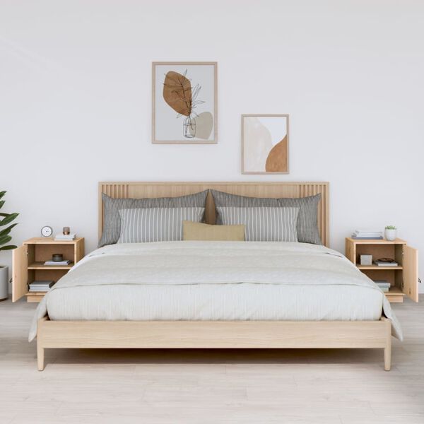 vidaXL Nachtkastjes 2 st 40x34x45 cm massief grenenhout