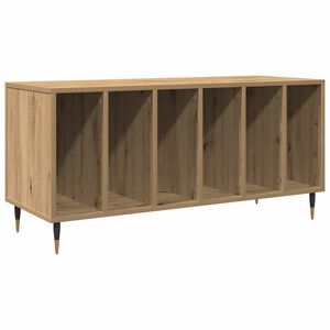 vidaXL Platenkast met plank artisanaal eikenkleurig 100 x 38 x 48 cm