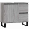 vidaXL Badkamerkast 65x33x60 cm bewerkt hout grijs sonoma eikenkleurig