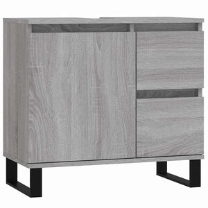 vidaXL Badkamerkast 65x33x60 cm bewerkt hout grijs sonoma eikenkleurig